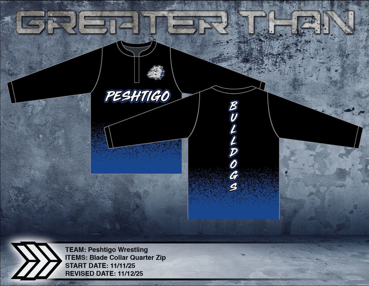 Peshtigo Blade Collar Long Sleeve 1/4 Zip