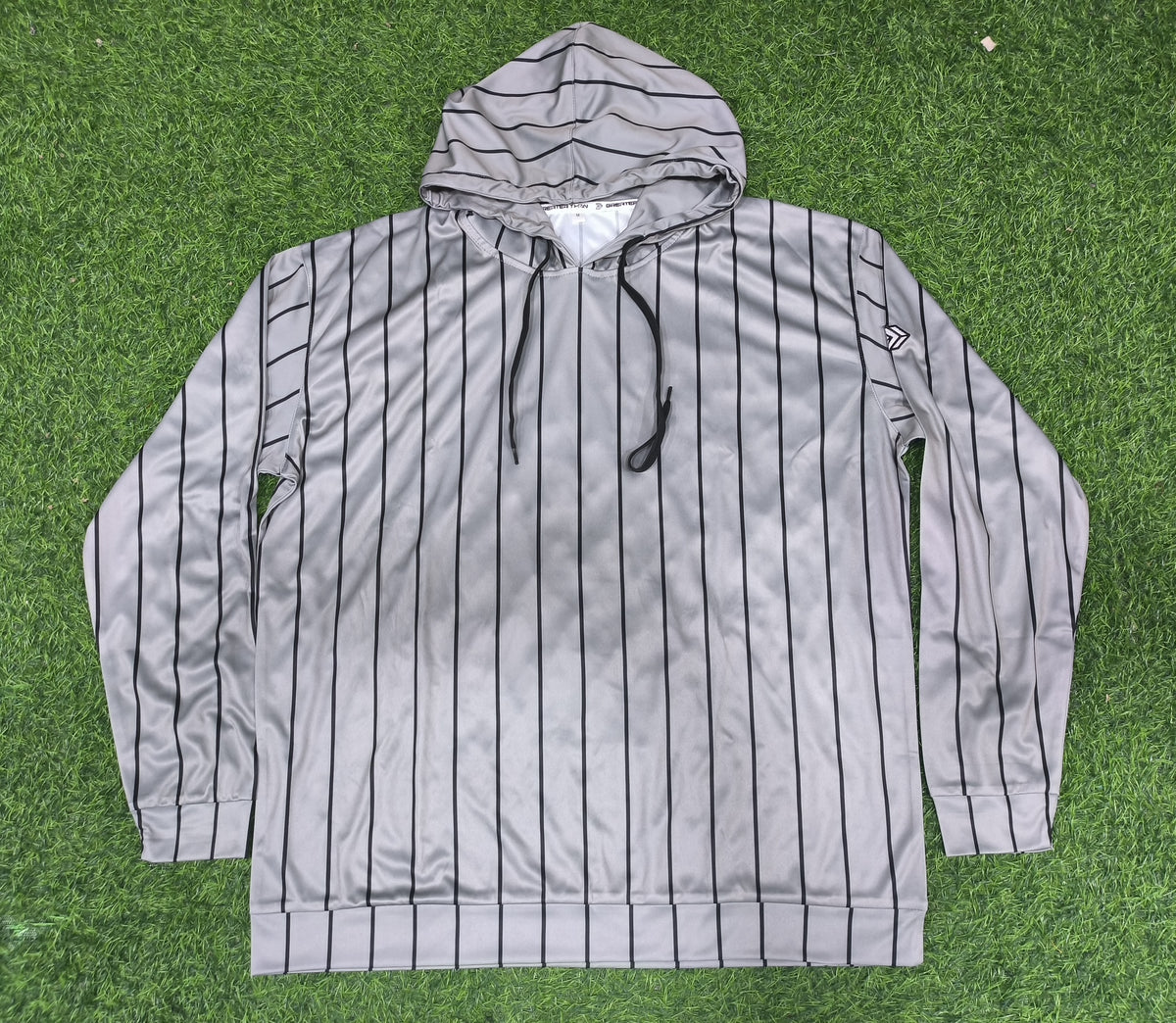 Pinstripe Hoodie (Grey/Black) Lightweight Material