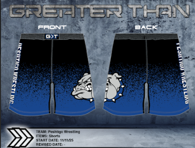 Peshtigo Wrestling Shorts