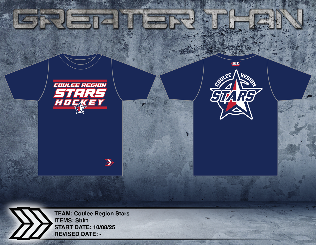 Coulee Region Stars Dri-FIt 2 (Navy Blue)