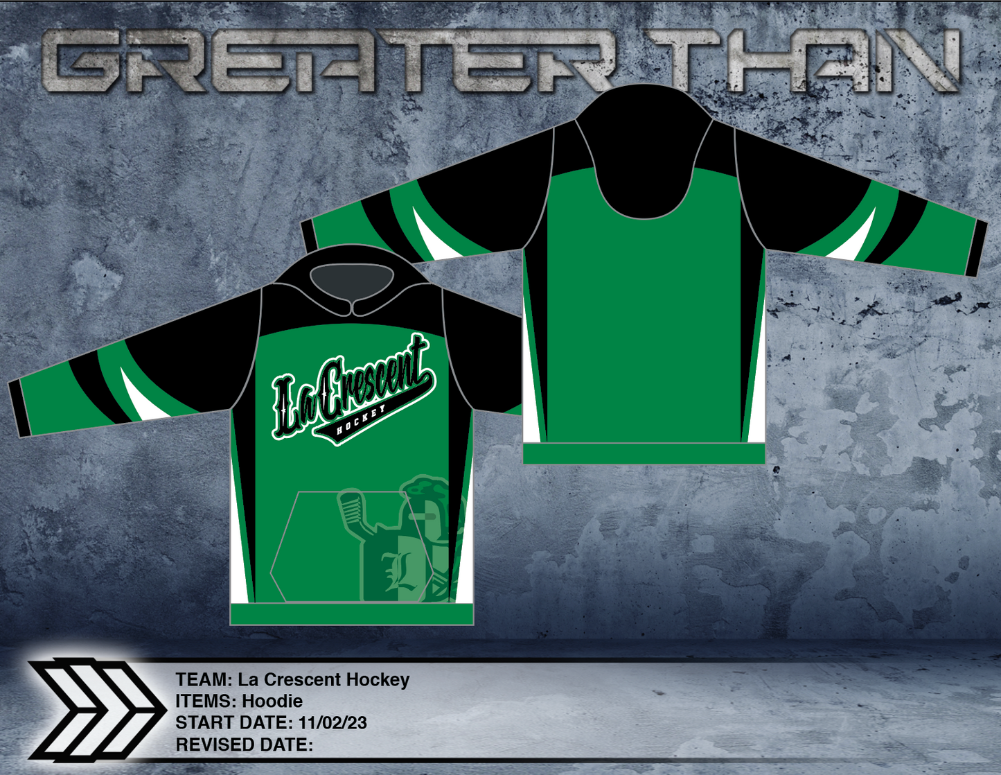 La Crescent Green Fan Hoodie