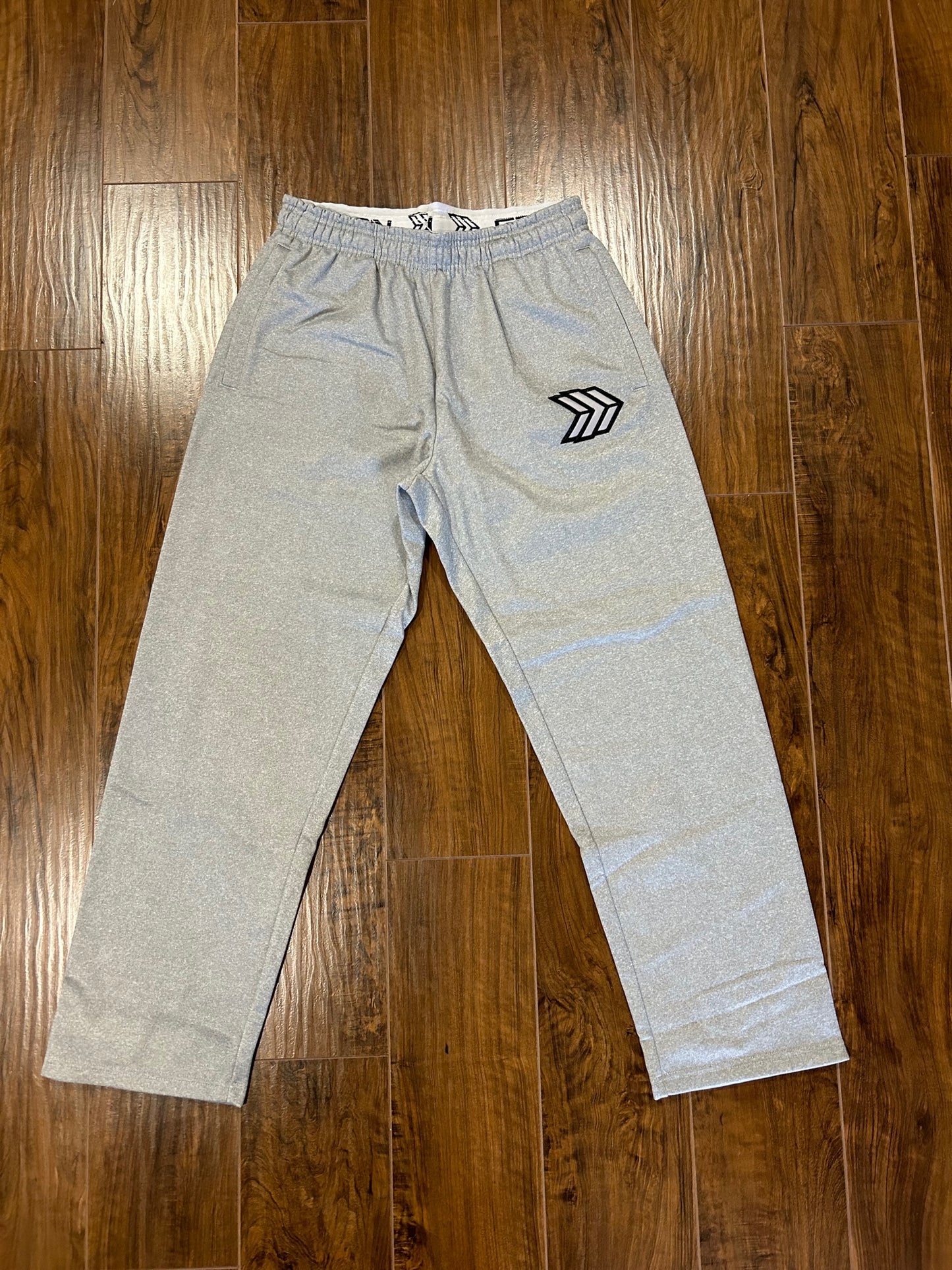 Grey/ Black Fleece Sweatpants