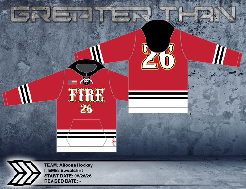 Altoona Youth Hockey Fire Player Hoodie