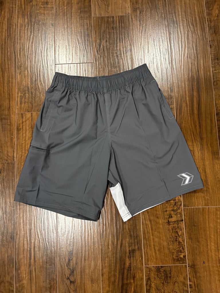 Grey/White 5 Pocket Shorts