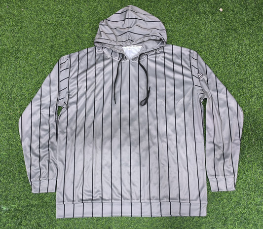 Pinstripe Hoodie (Grey/Black) Lightweight Material