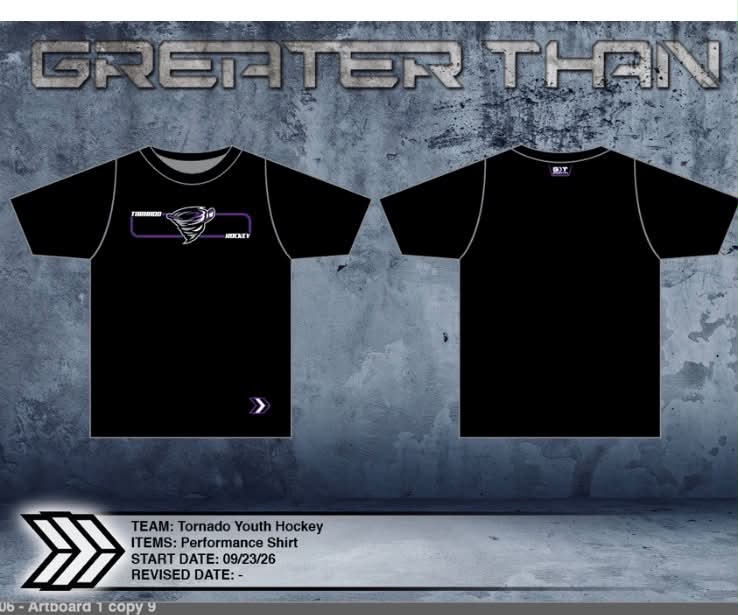 Tornado Youth Hockey Dri-Fit (Black)
