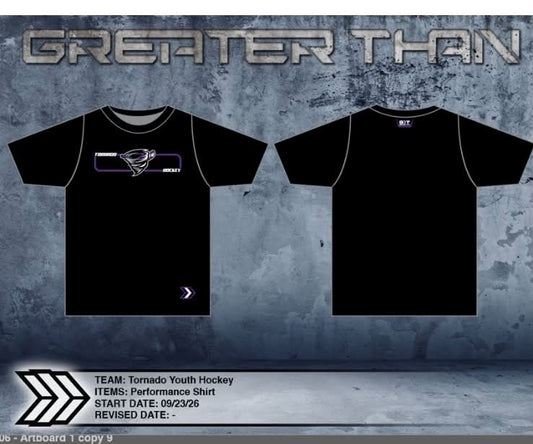 Tornado Youth Hockey Dri-Fit (Black)
