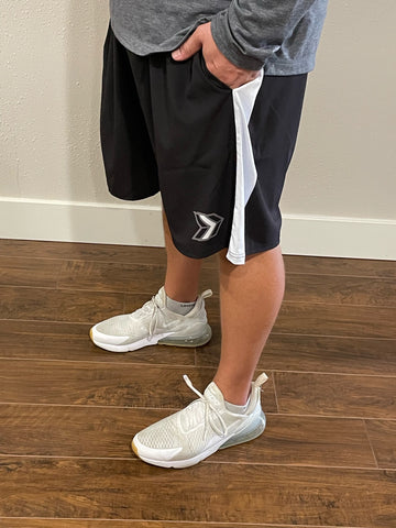 Black/White Breathable Shorts